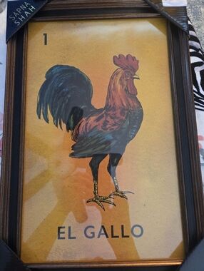 NWT Sapna Shah Rooster #1 Mexican Loteria